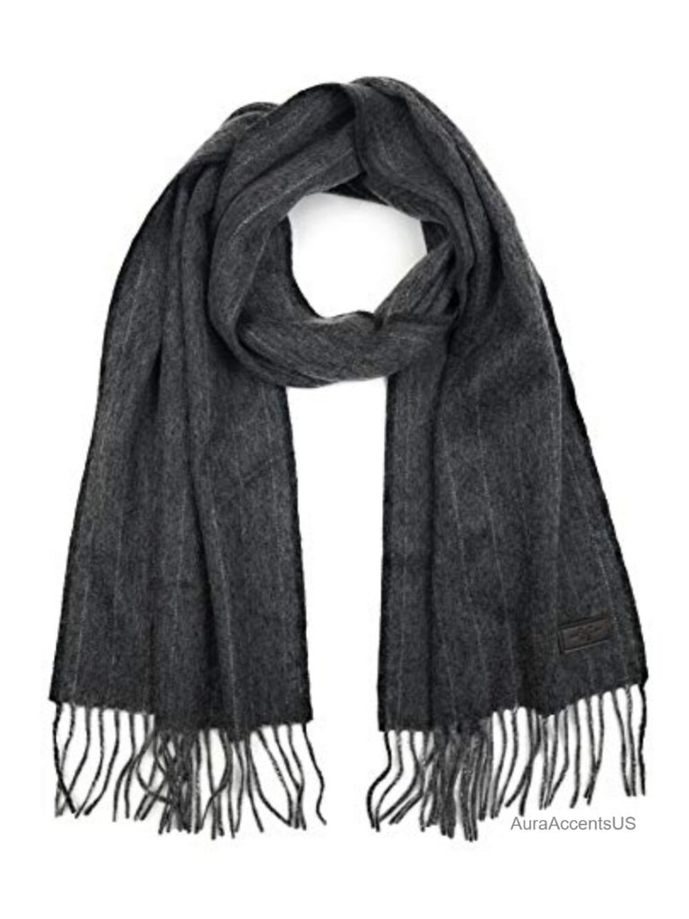 Hickey Freeman 100% Cashmere Scarf Striped Winter Men's 66x12